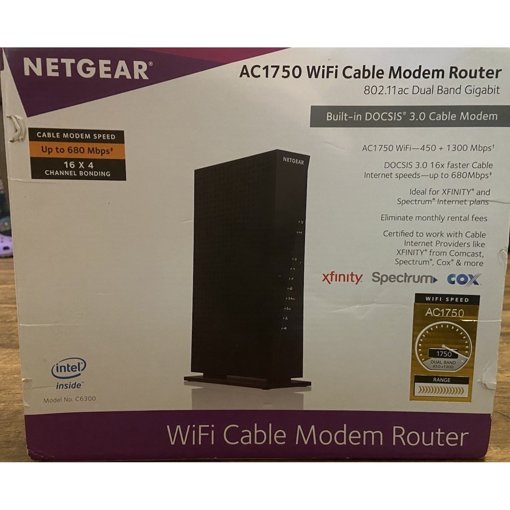 Netgear AC1750 WiFi Cable Modem Router‎ (C6300)